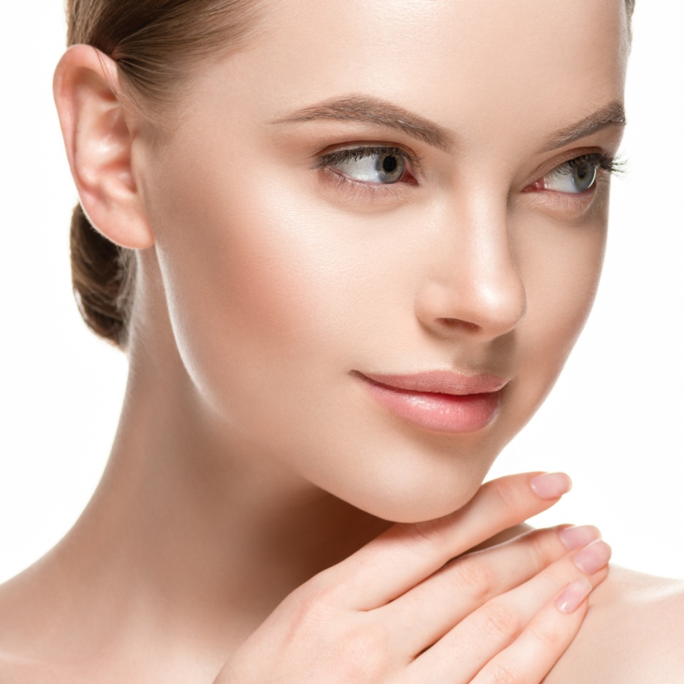 Woman beautiful nice face beauty concept with healthy skin