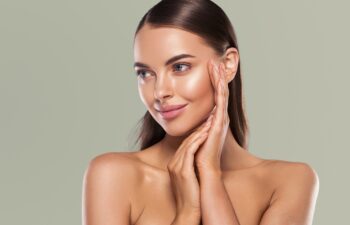 Beauty woman clean healthy skin natural make up spa concept long smooth hair